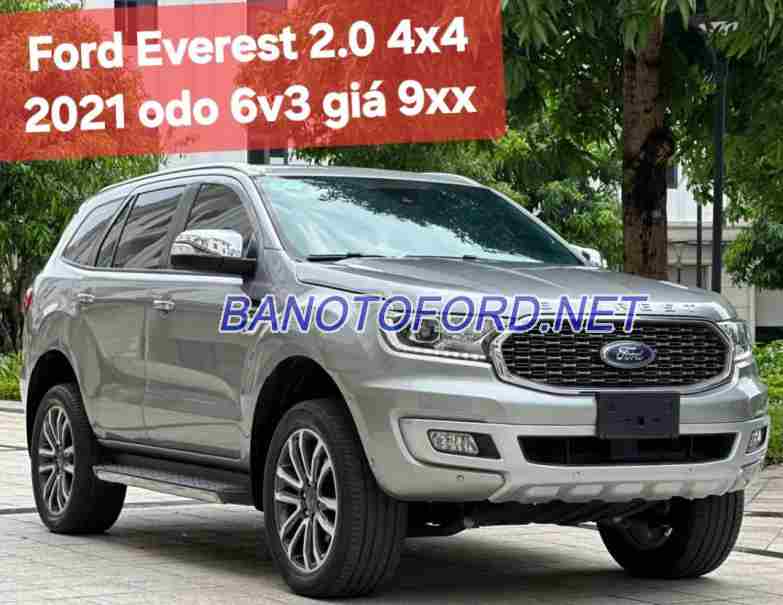 Cần bán gấp Ford Everest Titanium 2.0L 4x4 AT đời 2021, màu Bạc