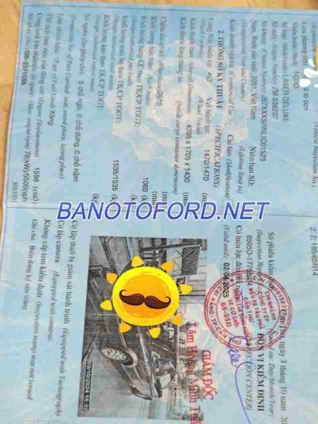 Cần bán Ford Laser Deluxe 1.6 MT Máy xăng 2001 màu Xám