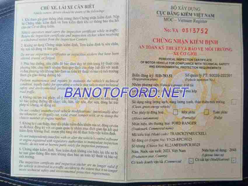 Ford Ranger Wildtrak 2.0L 4x4 AT 2023 Số tự động giá đẹp