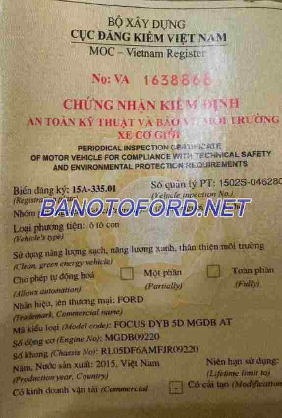 Cần bán gấp Ford Focus S 2.0 AT 2015 - Xe đẹp - Giá tốt